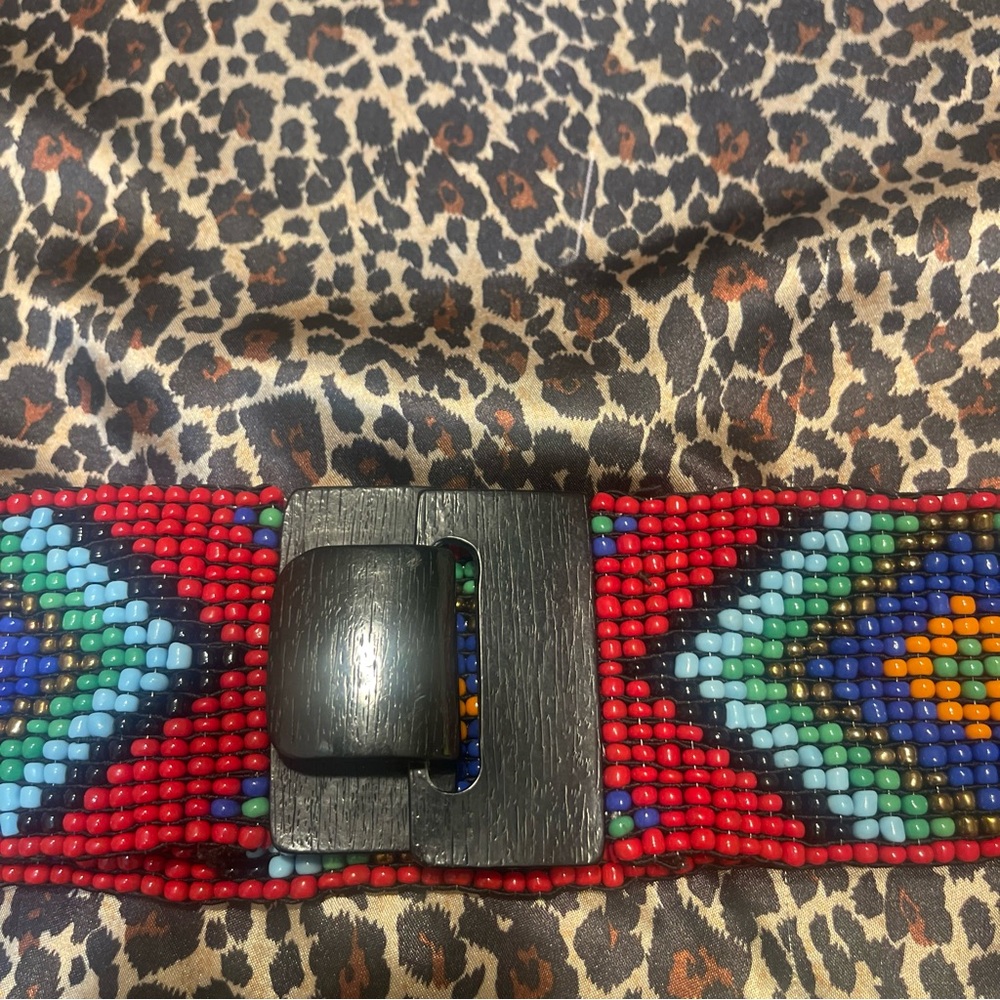 Beautiful Colorful Beaded Belt - Picture 2 of 14
